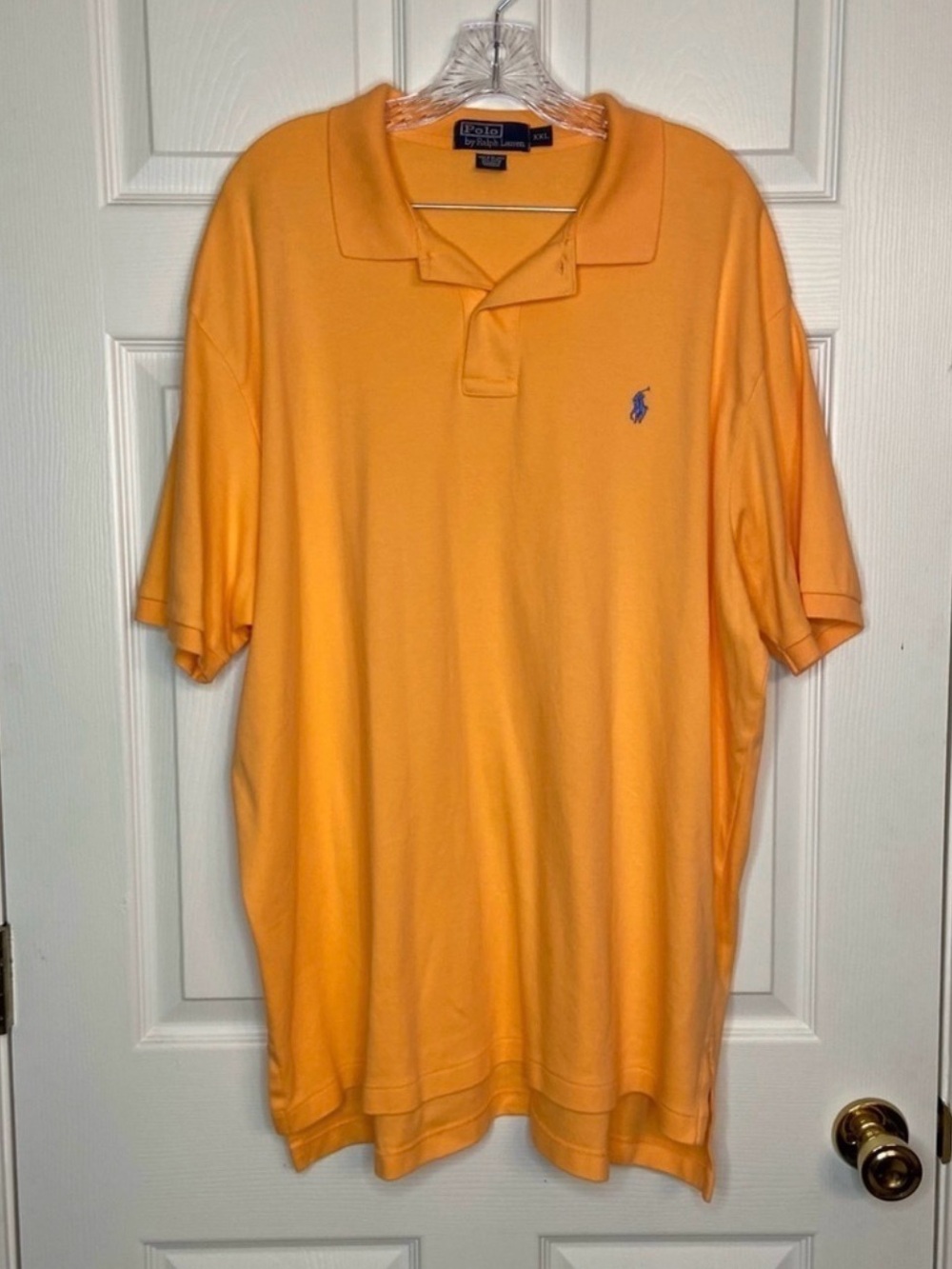 Ralph Lauren Orange Polo Shirt with Blue Pony